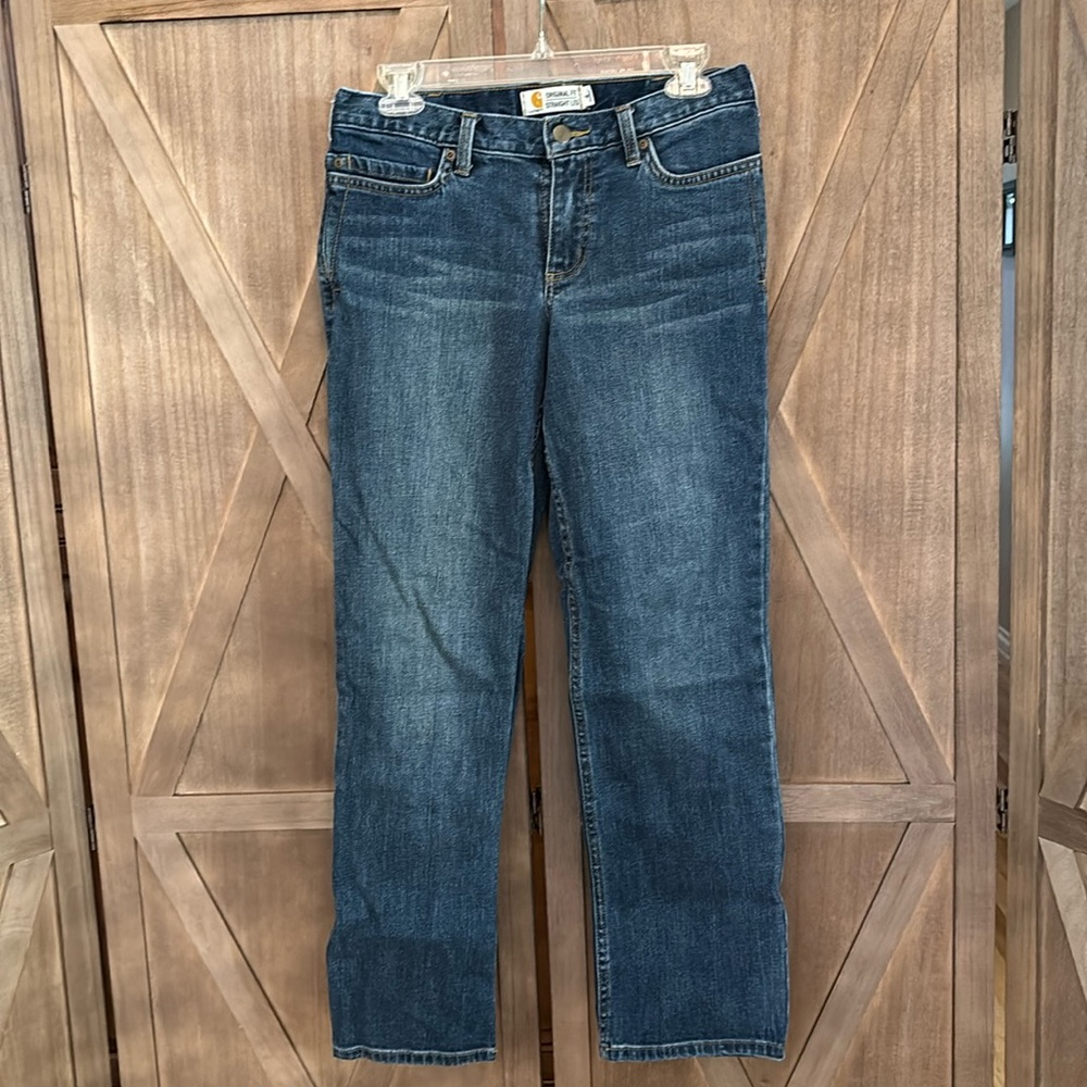 Carhartt Medium Wash Original Fit Straight Leg Jeans size 4 Short